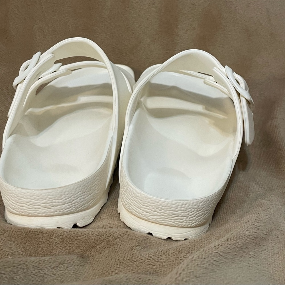 Birkenstock White EVA Arizona Two-Strap Slide Sandals. - Picture 5 of 10